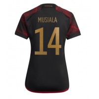 Dres Njemačka Jamal Musiala #14 Gostujuci za Žensko SP 2022 Kratak Rukav